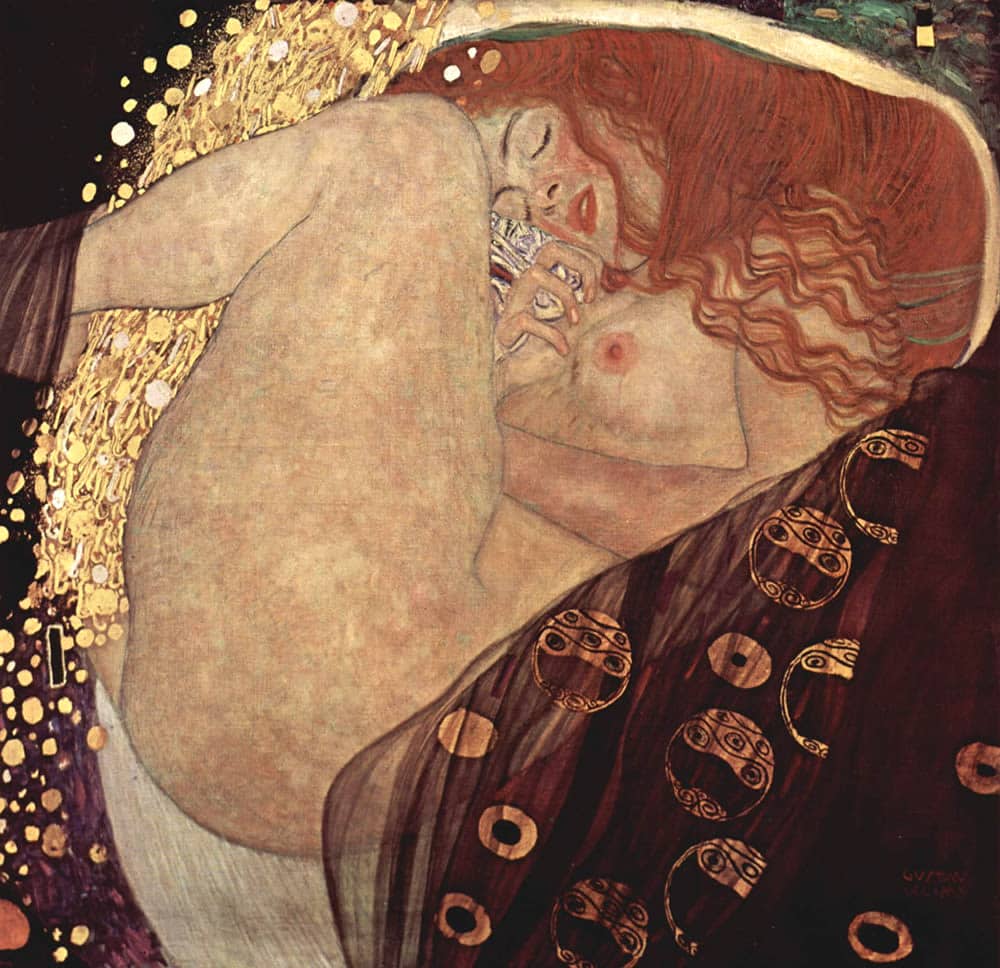 Klimt’s work, such as the Danae