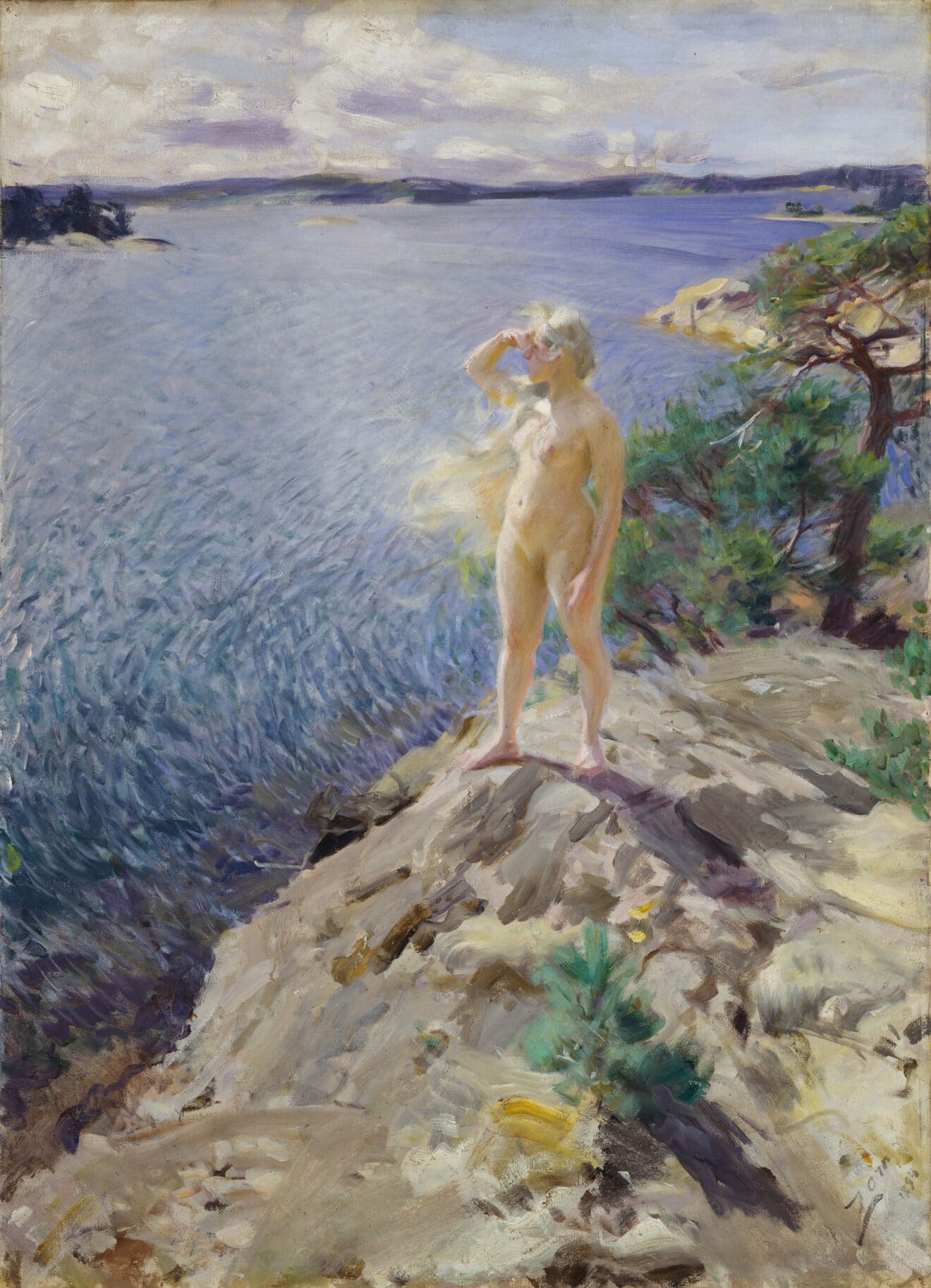 Nude-paintings-in-nature--Anders-Zorn,-In-the-Skerries,-ca.-1894,-The-National-Museum-of-Art,-Architecture-and-Design,-Norway