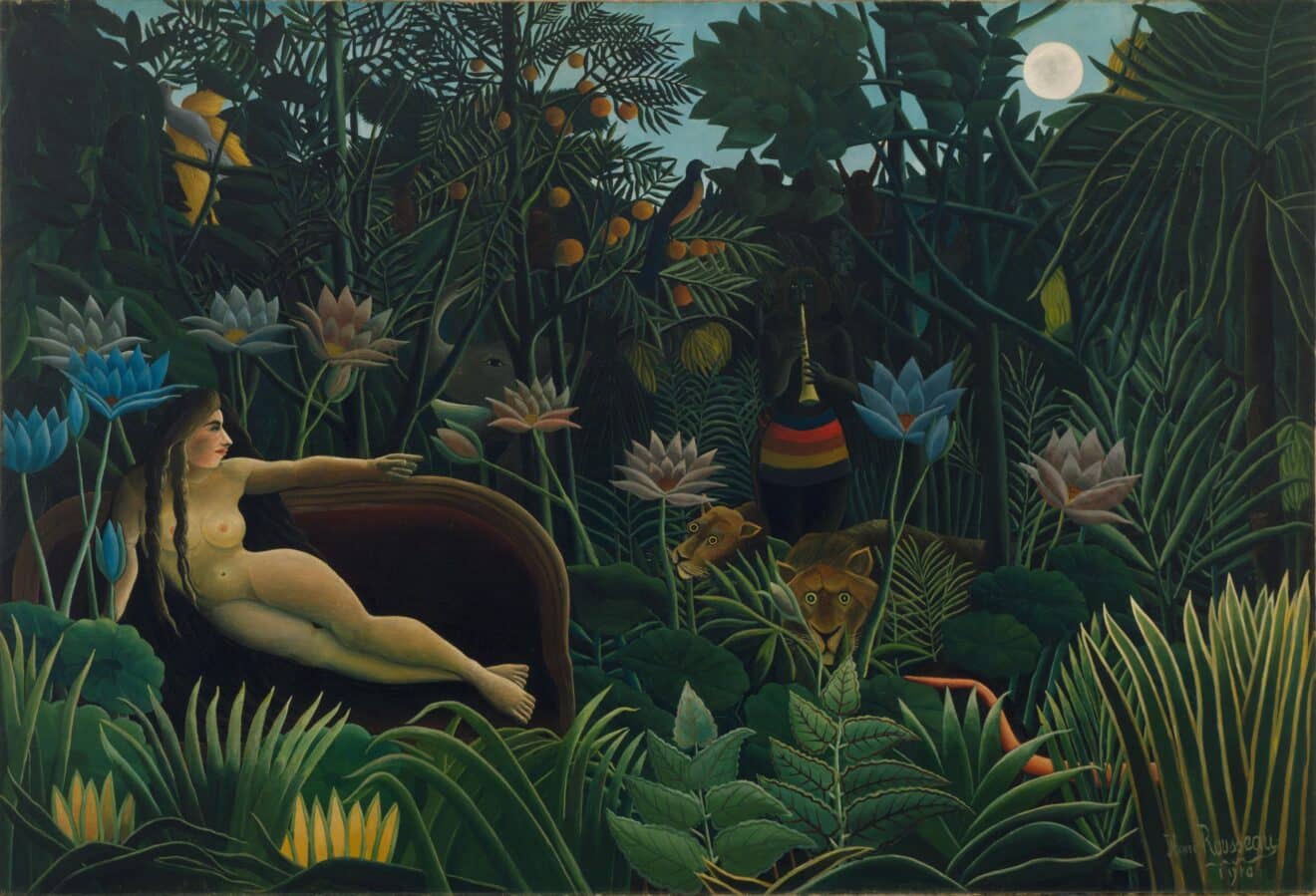 Nude paintings in nature- Henri Rousseau, The Dream (Le Rêve), ca. 1910, The Museum of Modern Art, New York, NY, USA